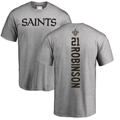Men New Orleans Saints Ash Patrick Robinson Backer NFL Football #21 T Shirt